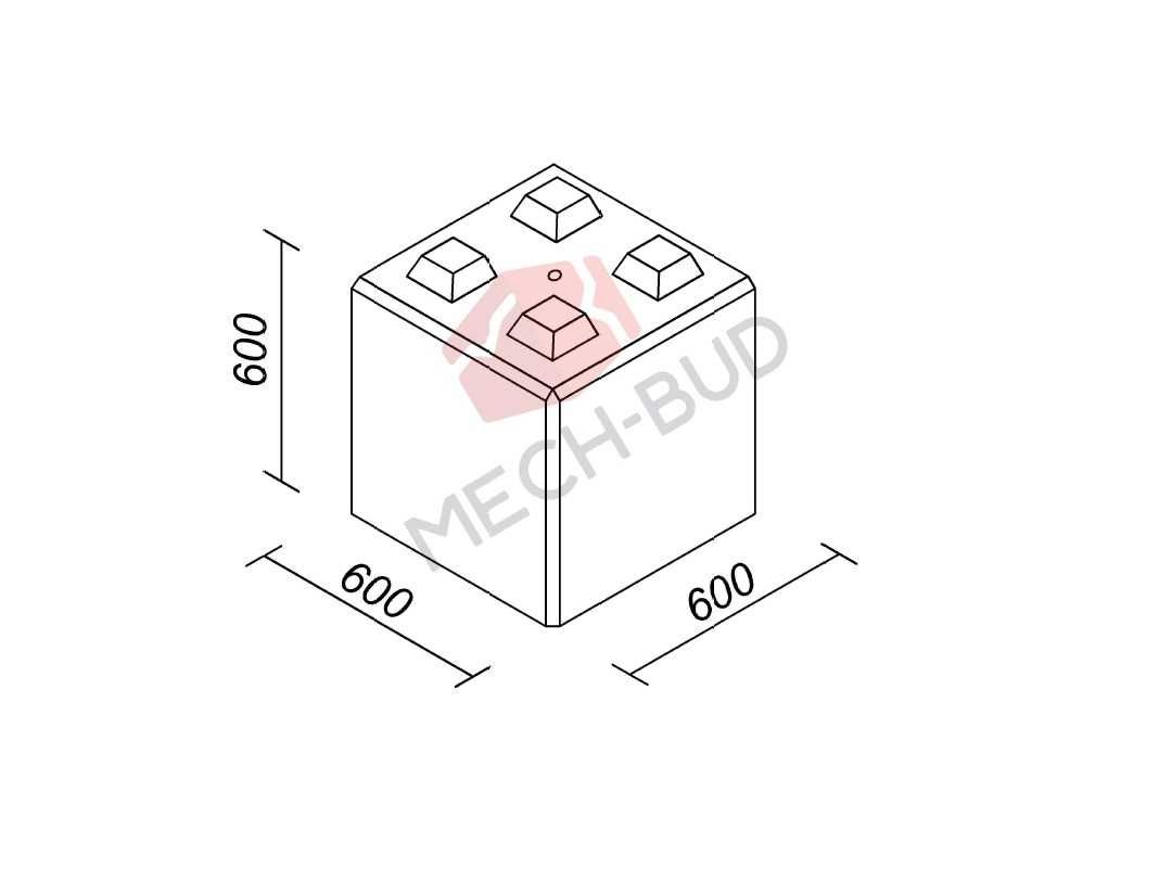 BLOKI BETONOWE, mury / ściany oporowe typu LEGO 60x60x60, MECH-BUD