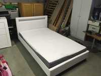 łóżko białe eco skóra  ekoskóra 120 cm