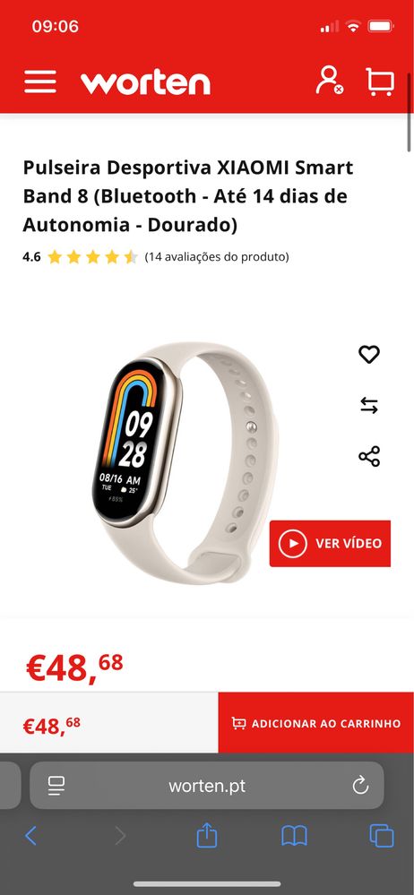Xiaomi Smart Band 8 (na garantia)