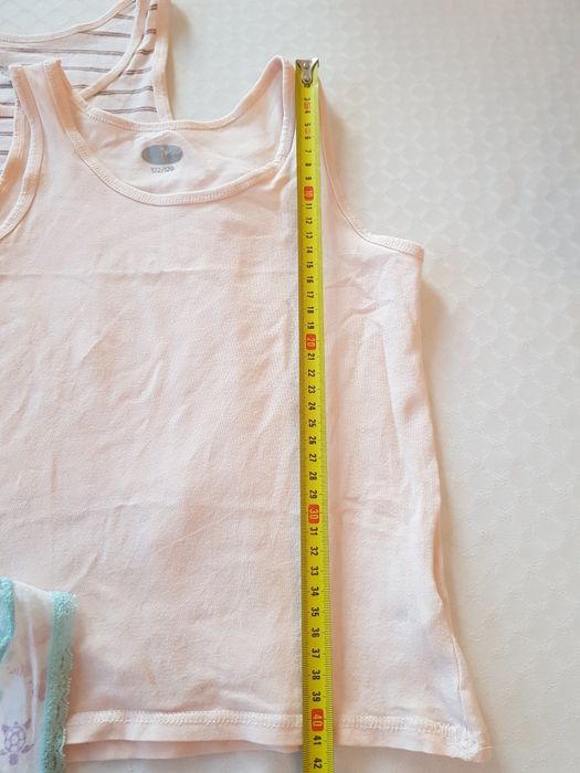 Zestaw 6 bawełnianych podkoszulek dziewczęcych  r. 122