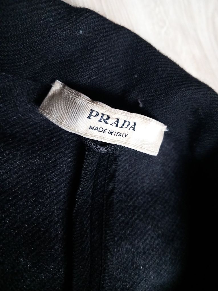 Prada oryginalny damski płaszczyk Wełna virgin silk