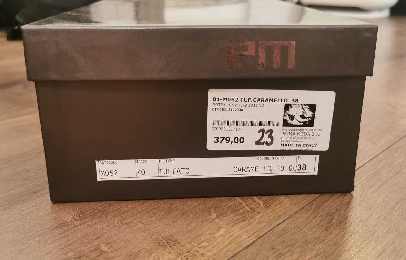 Botki Prima Moda Tuffato Caramello 38