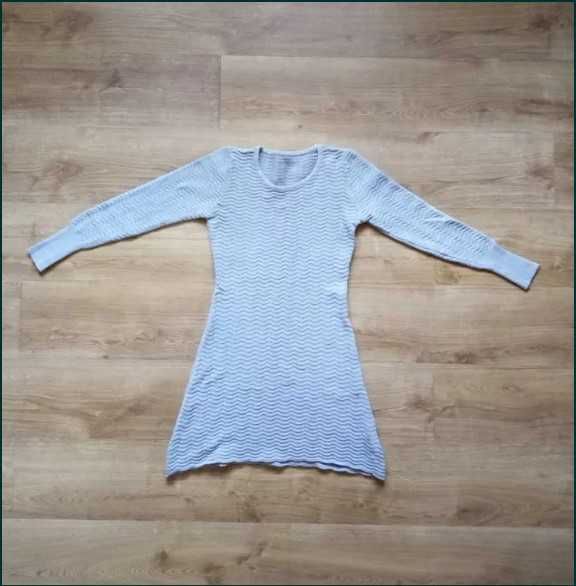 tunika sukienka sweterkowa z długim rękawem