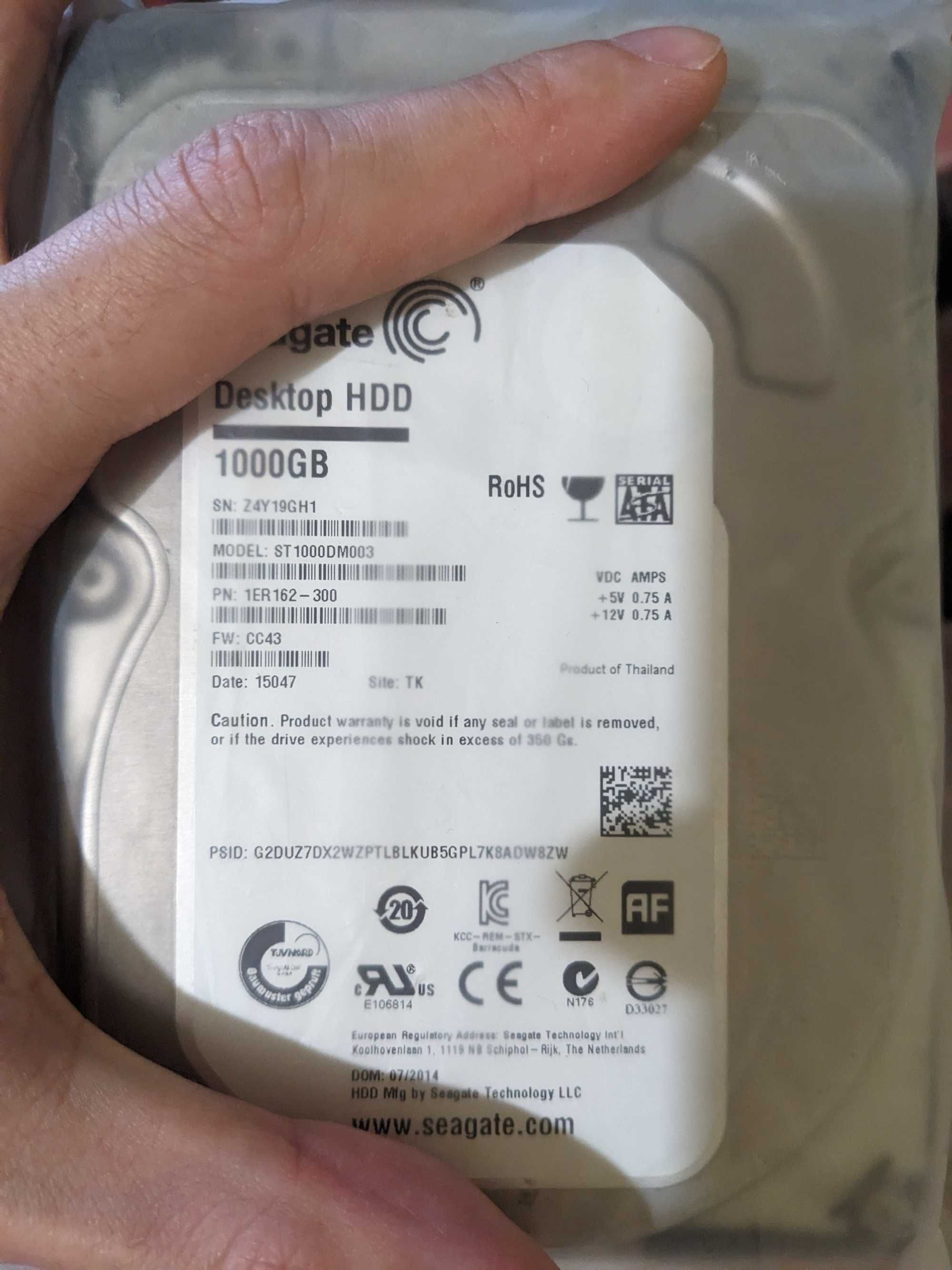 Seagate HDD 1TB 7200rpm 64MB ST1000DM003 SATAIII 3.5 Жестки диск ПК мб