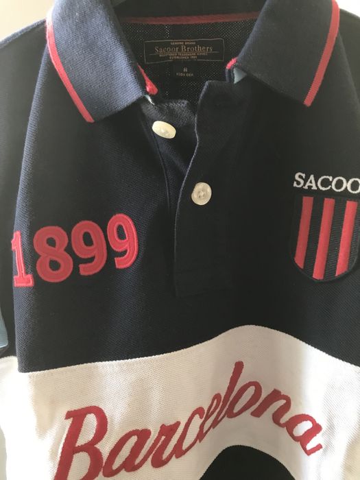Polo Sacoor Novo 8 anos - Azul e Branco