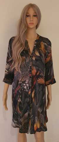 2b designed by 2-biz - piękna sukienka koszulowa - wiskoza - L