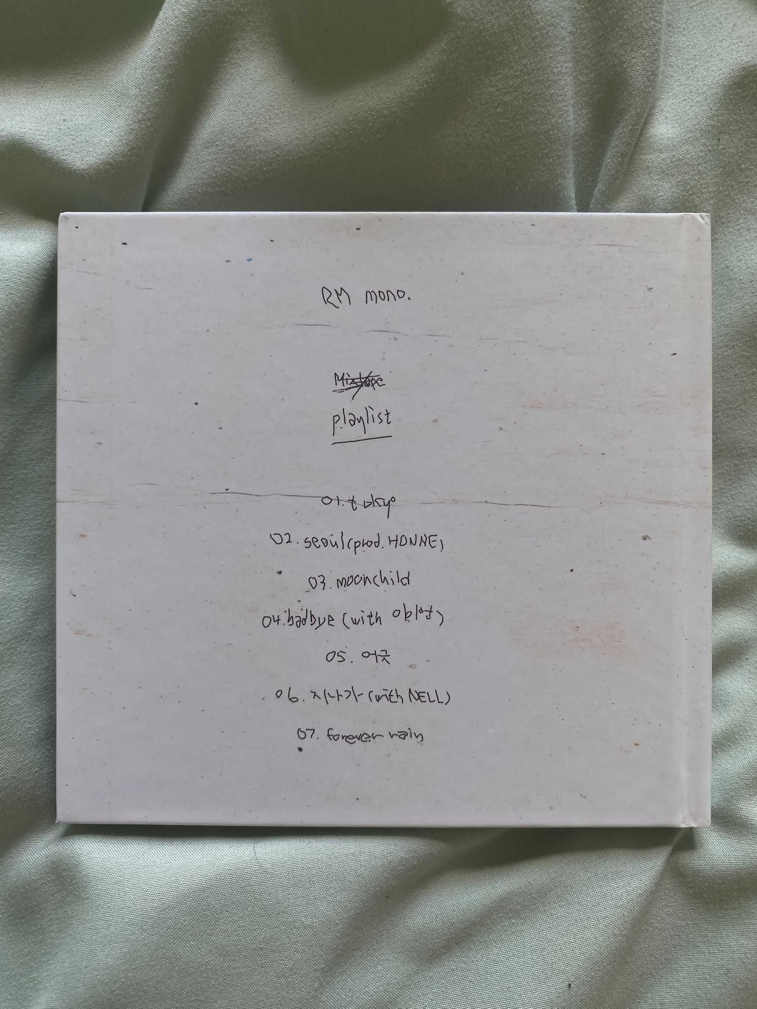 BTS RM mono album kpop