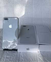 Iphone 8+ plus/silver/neverlock/коробка/идеал