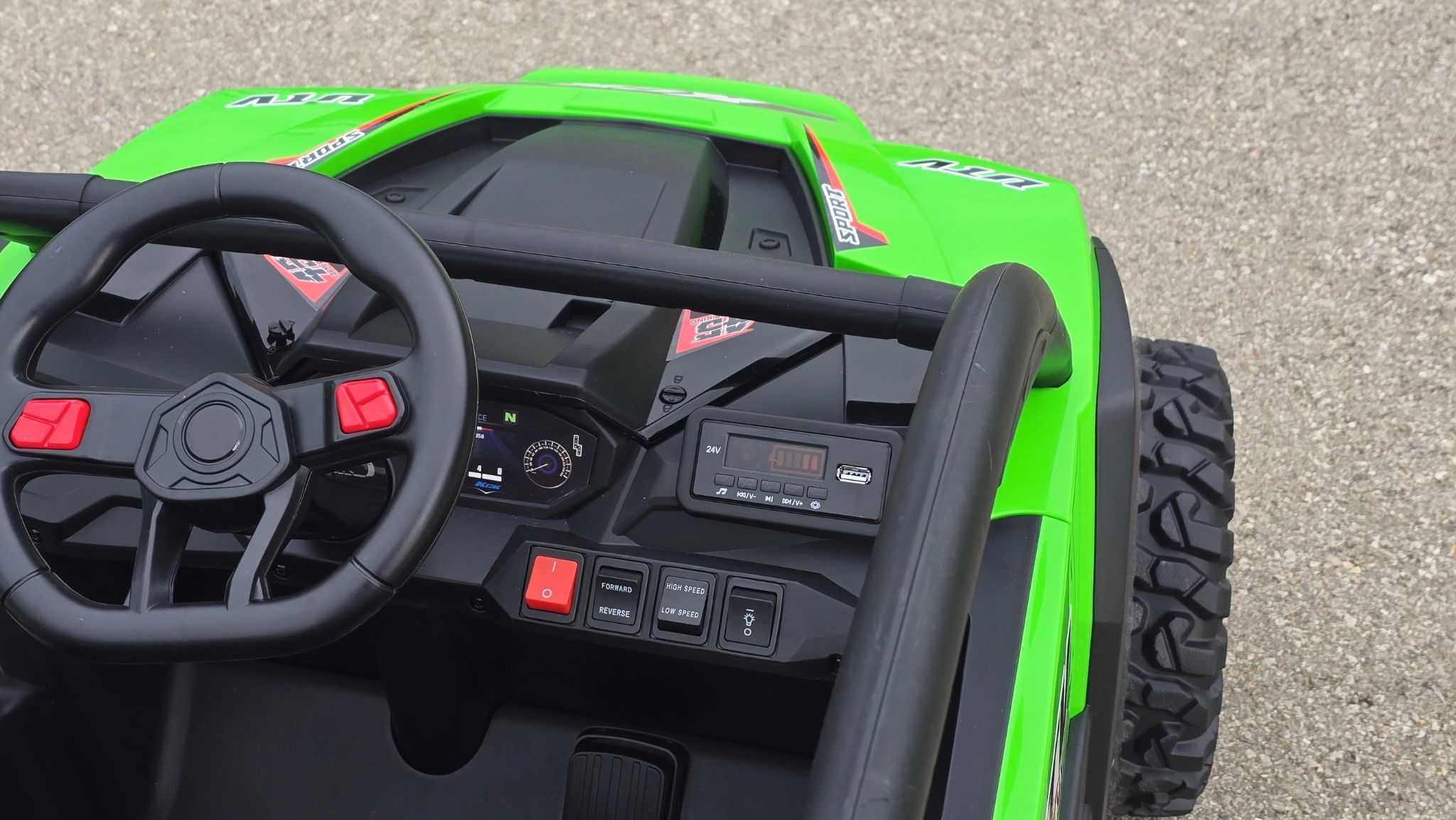 Duże mocne autko na akumulator BUGG KCK 24V do 50kg dla dzieci