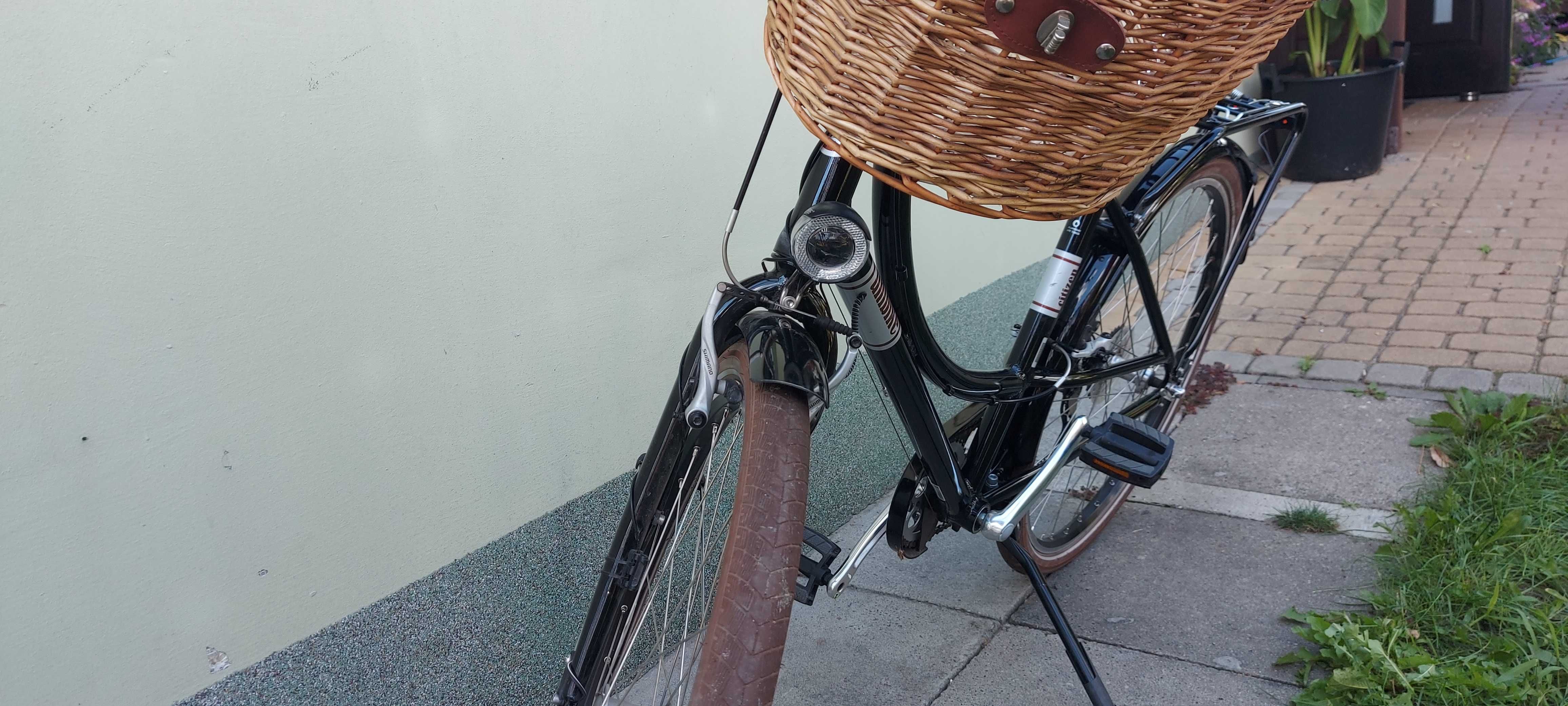 damski rower miejski Unibike CITIZEN 7 czarny połysk