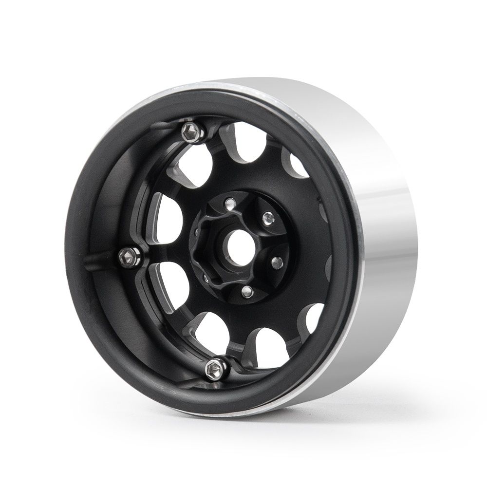 4 aluminiowe felgi beadlock do modelu rc 1.9" czarne TRAXXAS AXIAL MST