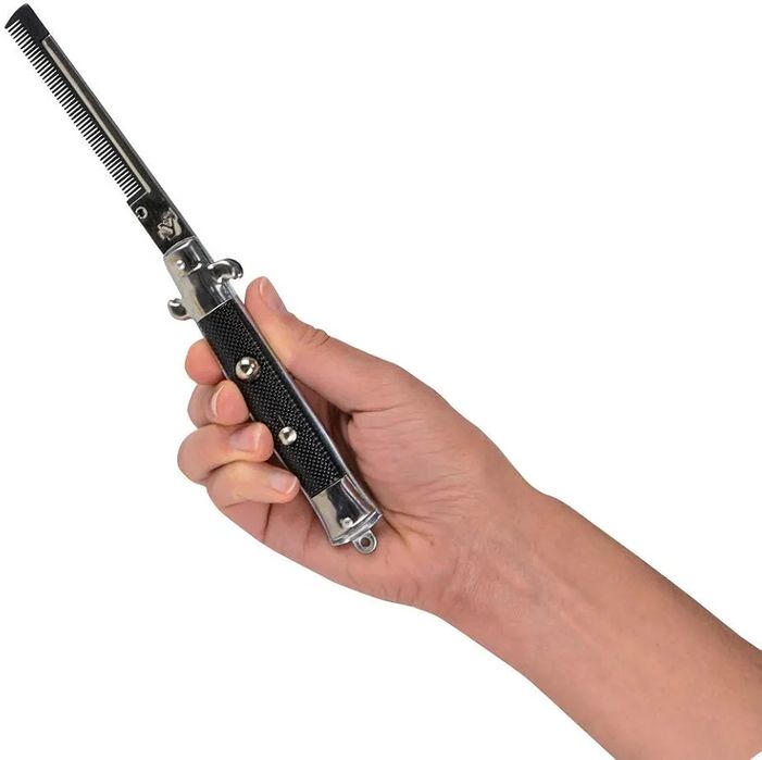 Składany grzebień kieszonkowy stal nierdzewna