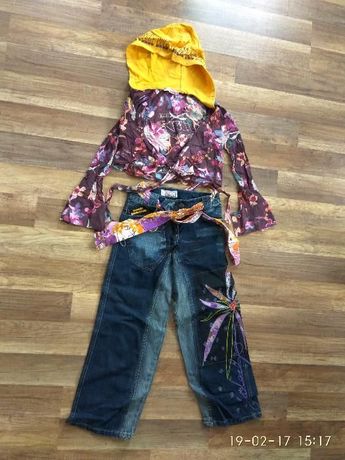 Костюмчик (джинсы и болеро) на девочку 8-10 лет