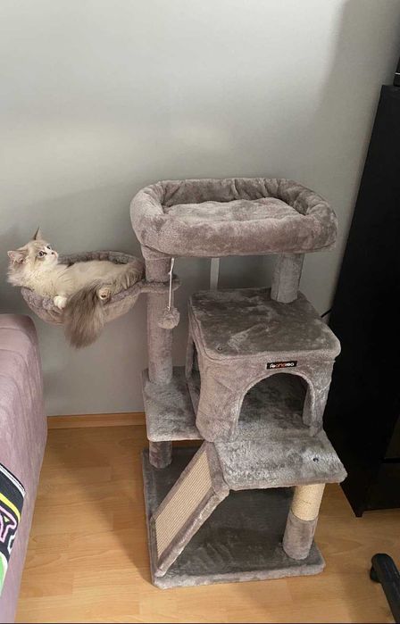 Drapak dla kota 96 cm NOWY z rampą i legowiskiem