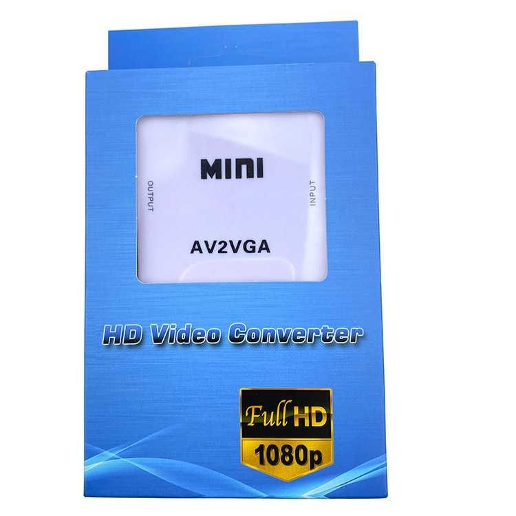 Переходник AV RCA тюльпан в  VGA адаптер конвертер