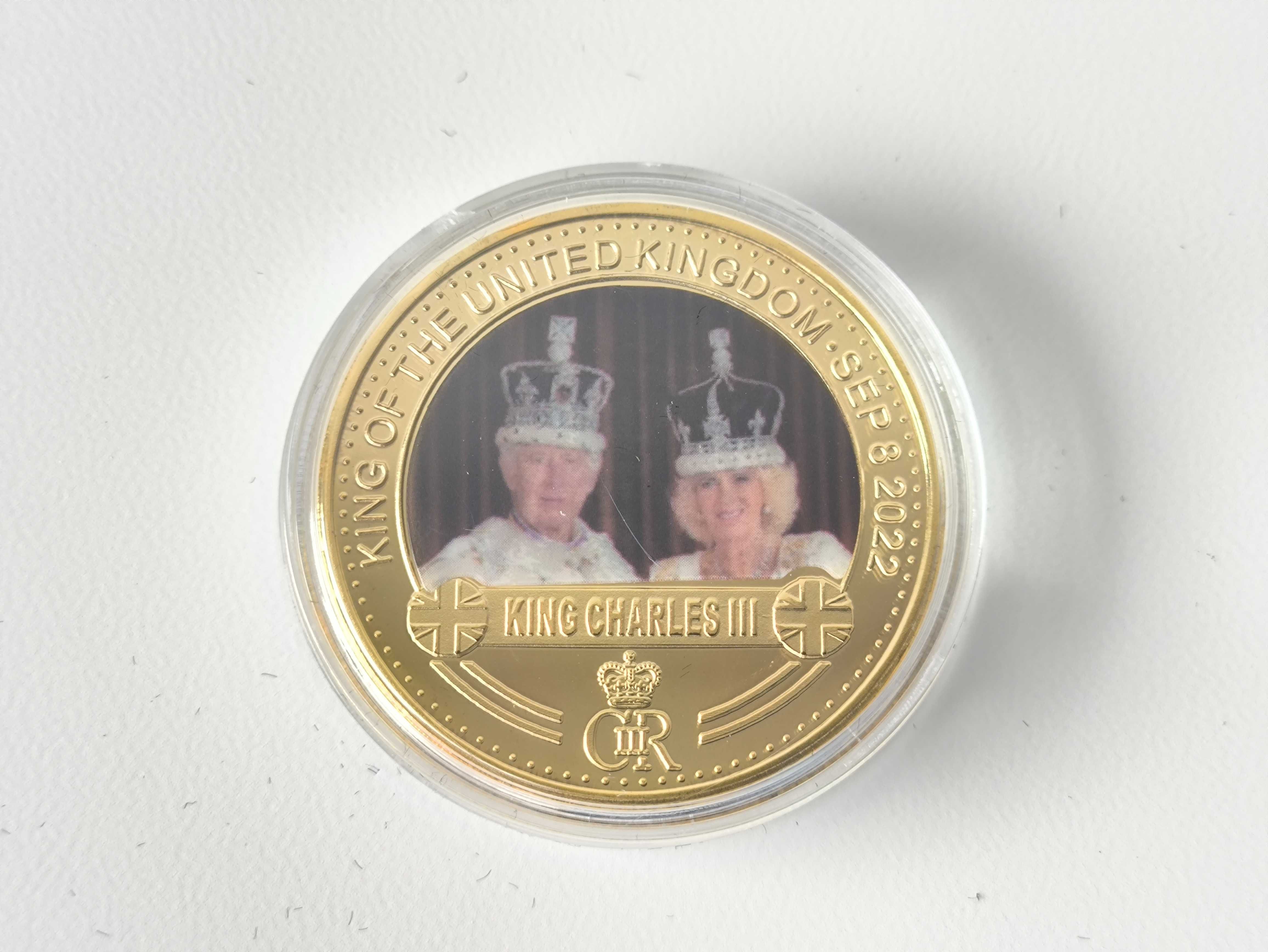 Conjunto de moedas comemorativas do Rei Reino Unido