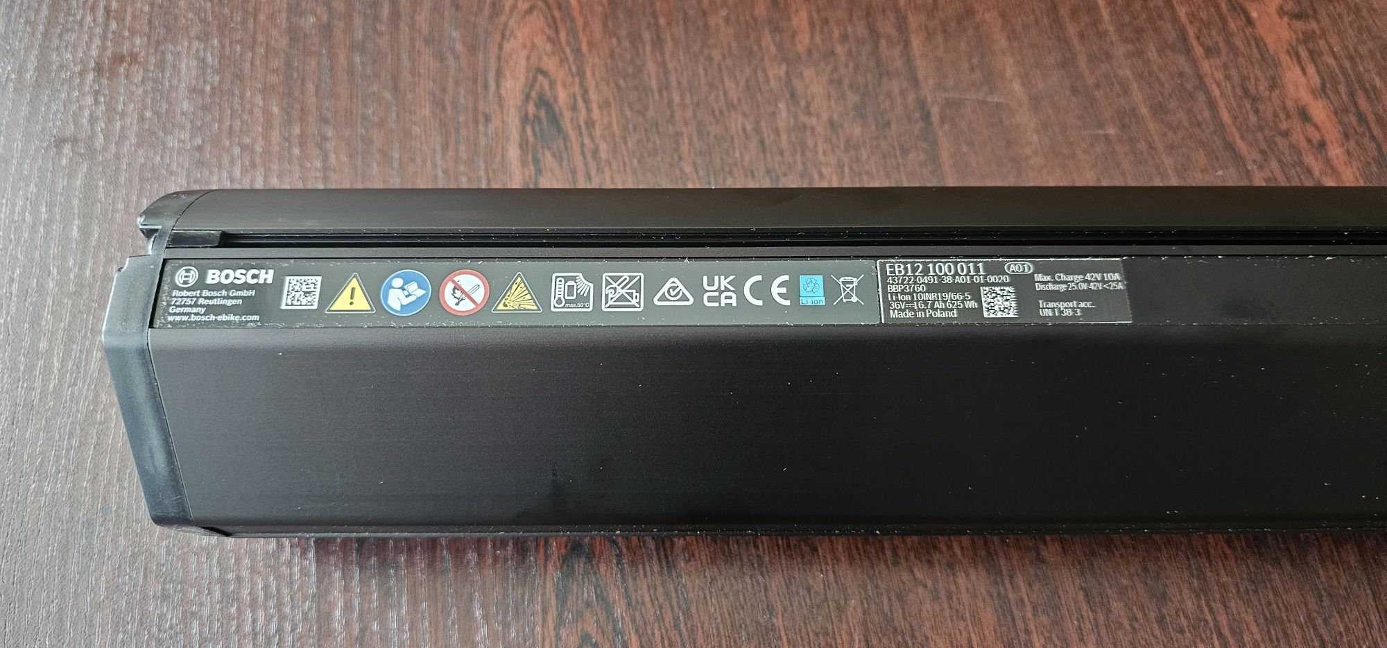 Bateria Bosch Powertube 625wh smart BBP3760