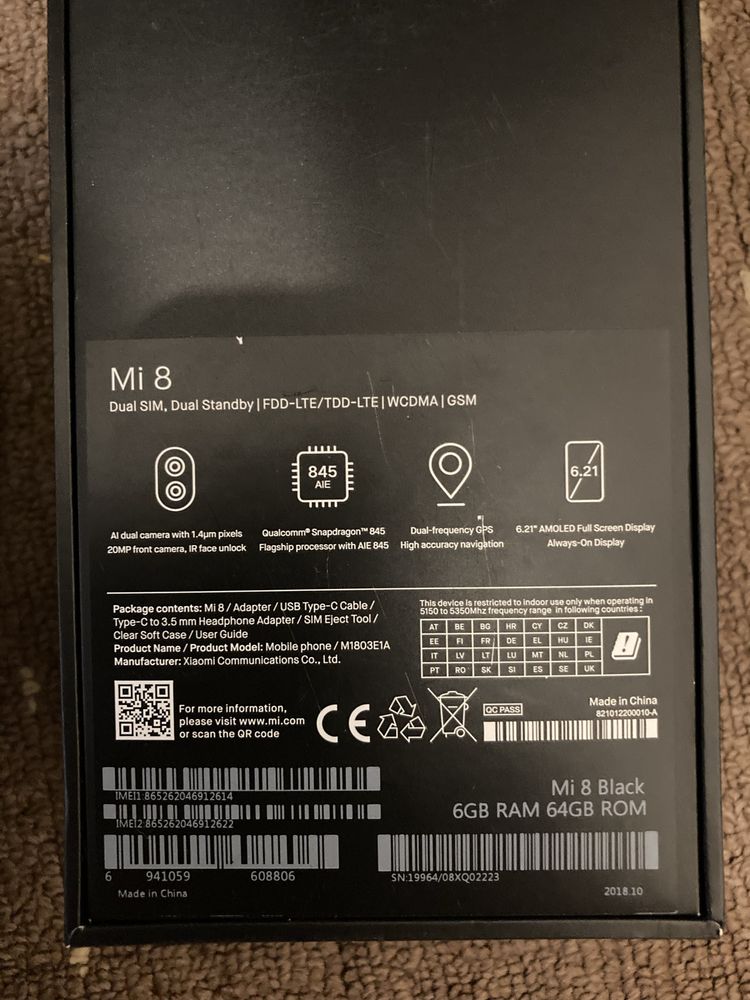 Xiaomi Mі 8 6/64гб, Global Version, Офіціійний сертифікований