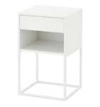 IKEA VIKHAMMER Stolik nocny, biały 60x39 cm 2 sztuki