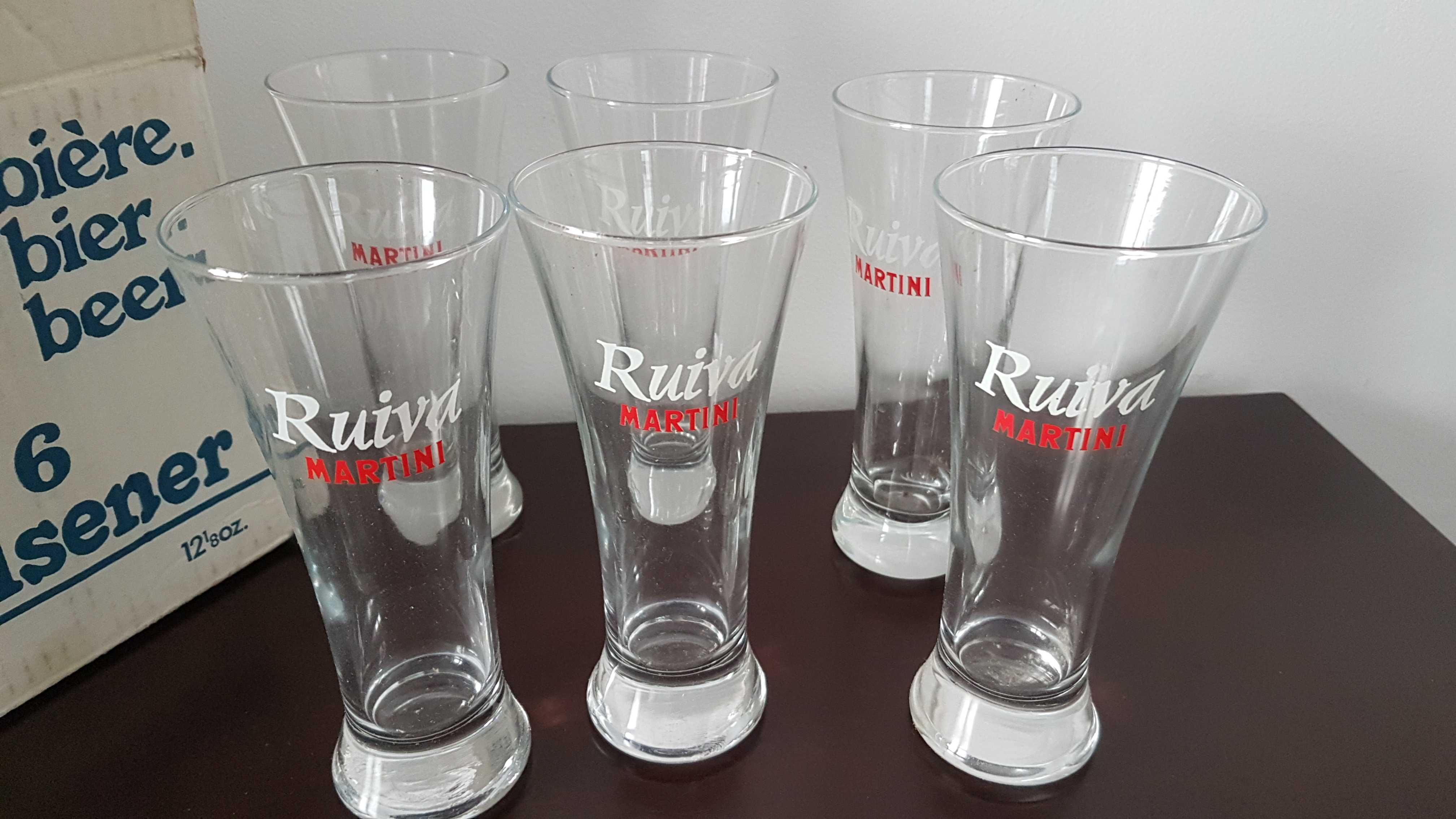 Copos de cerveja Ruiva e Martini - novos