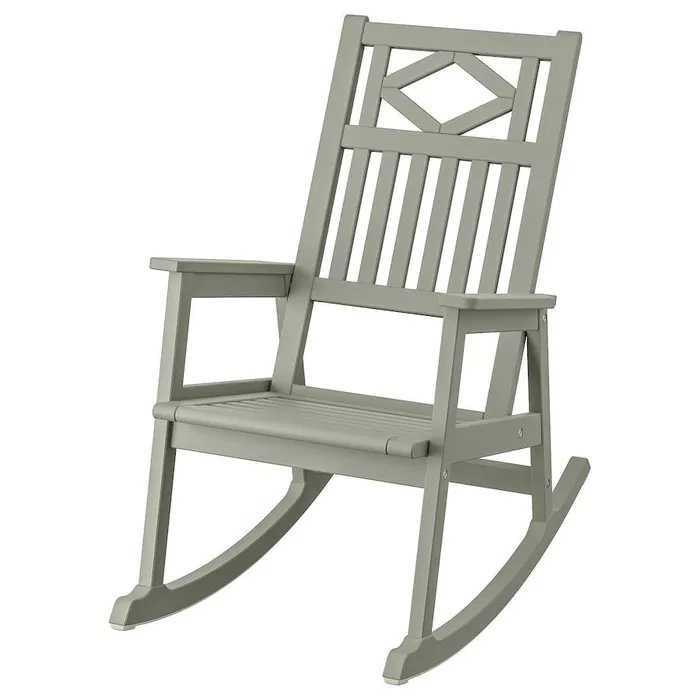 Krzesło bujane Ikea BONDHOLMEN Fotel bujany, ogrodowy, szare