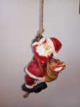 Pai Natal subir corda, cerâmica 14cm, 208g