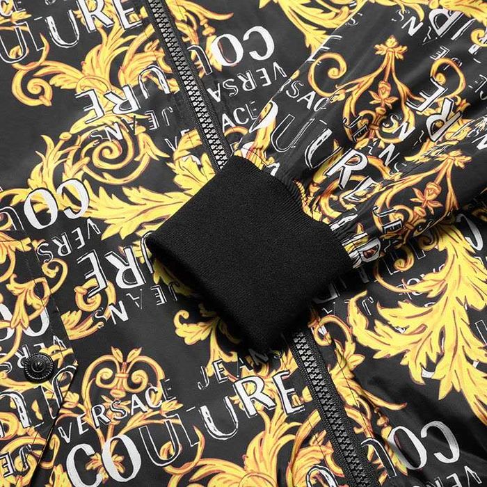 VERSACE JEANS COUTURE włoska kurtka bomber jacket BLACK/FANTASY