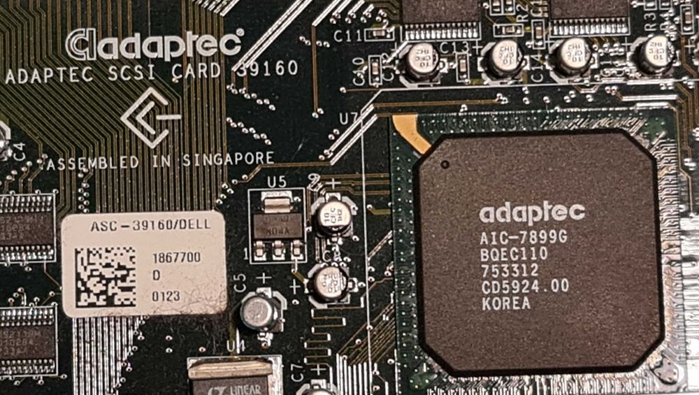Placa controladora Dell Adaptec ASC-39160DELL 3 SCSI AIC-7899G