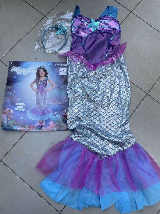 Kostium stroj przebranie roz.7/10 lat Arielka Mala syrenka halloween
