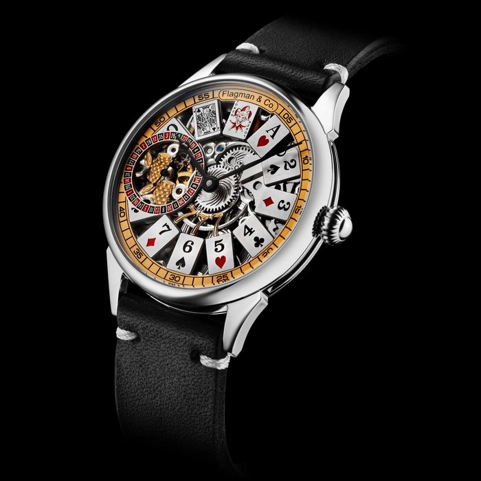 Часы казино Мужские часы скелетоны механические наручные с рулеткой