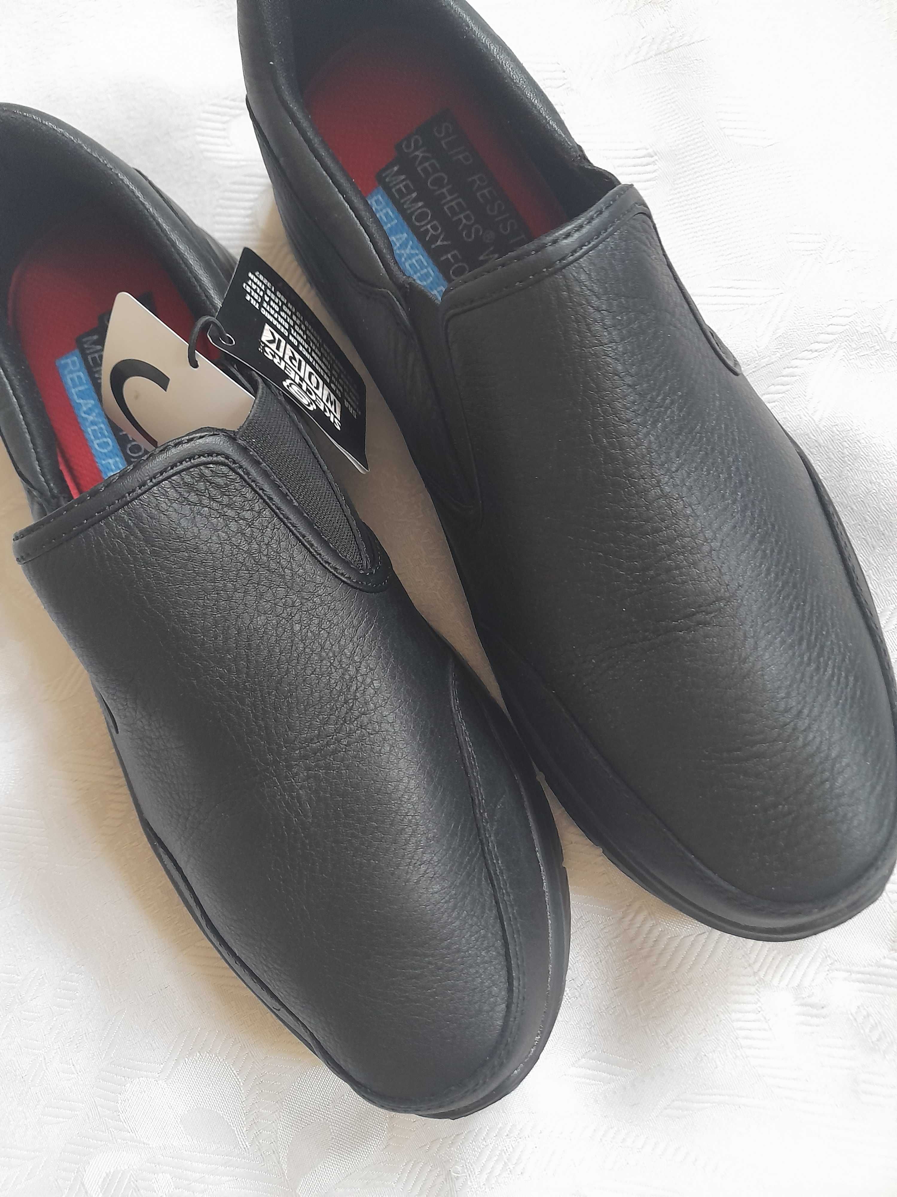 buty robocze skechers slip resistant relaxed-fit skóra