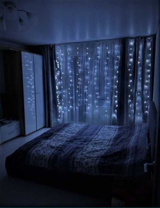 Гирлянда штора, капля, роса, 3х3м, белый цвет