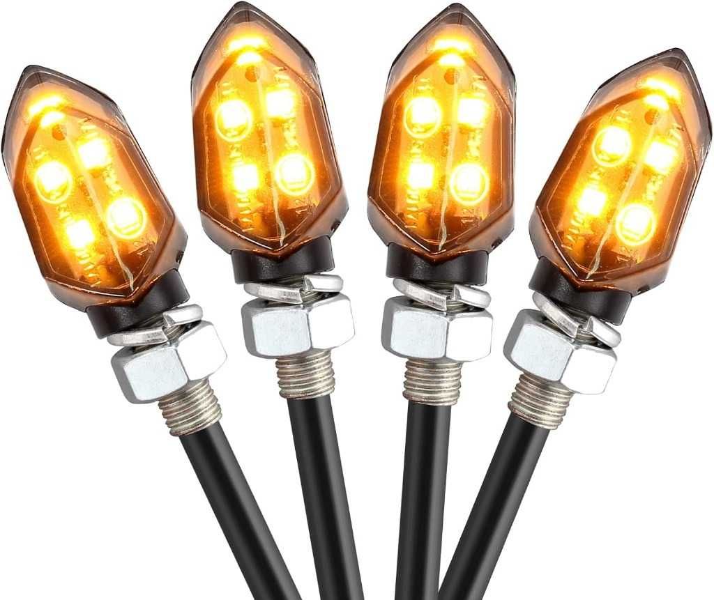 12 V LED Smoked kierunkowskaz do motocykla, 5 diod LED, 4 sztuki