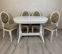 Обідній комплект стіл зі стільцями, Меблі з дерева, Стол, Стулья