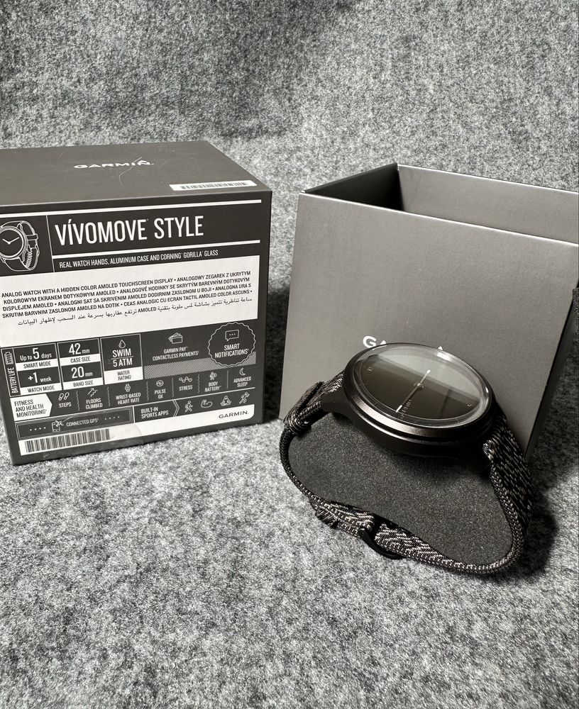 Garmin Vivomove STYLE 42mm Black
