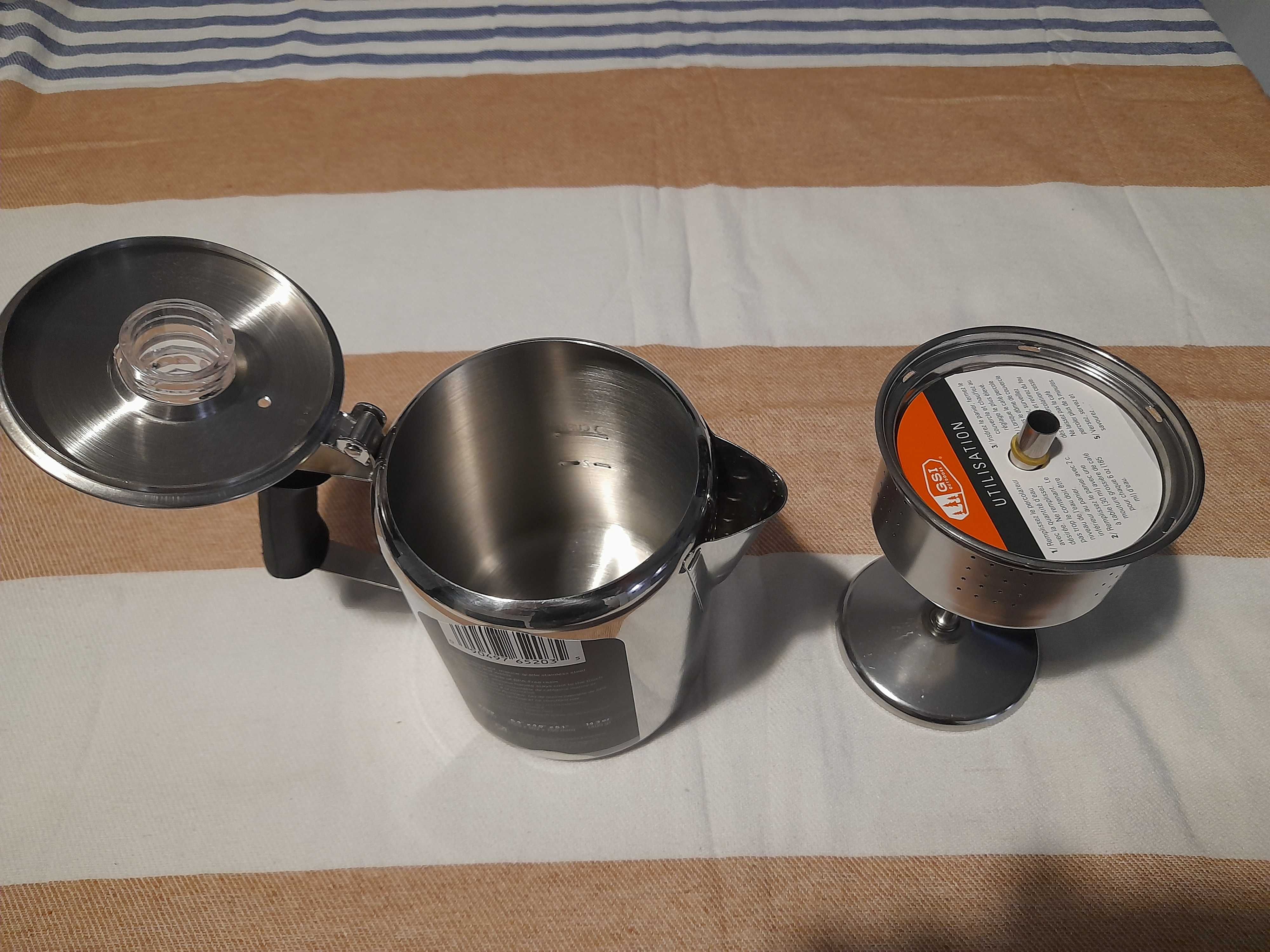 Kawiarka zaparzacz do kawy GSI GLACIER STAINLESS 3 CUP PERC