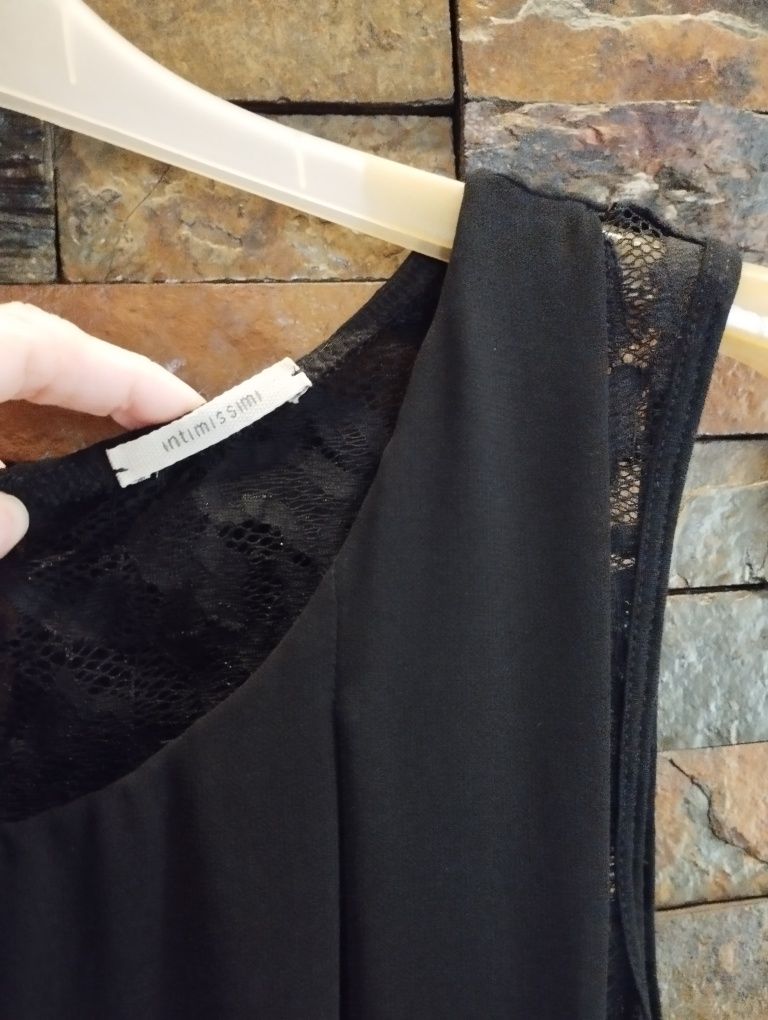 Vestido Intimissimi S/M preto com renda