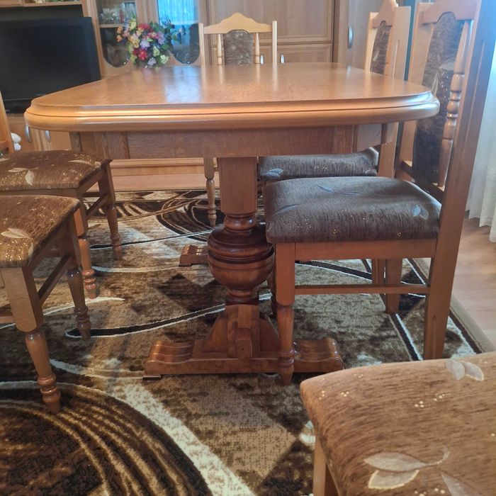 Stół rozsuwany do salonu +6 krzeseł