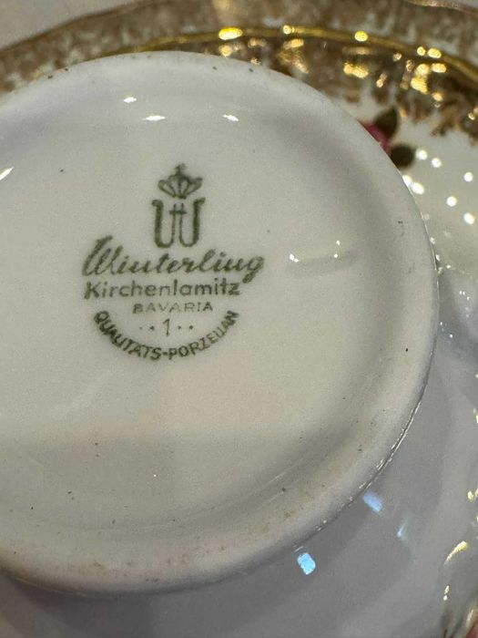 Zestaw śniadaniowy (trójka), porcelana Winterling Bavaria.