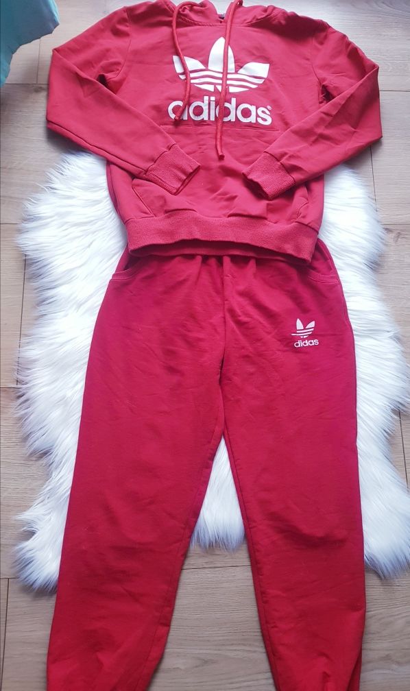 Bawełniane spodnie dresy damskie marki Adidas rozmiar XS/S