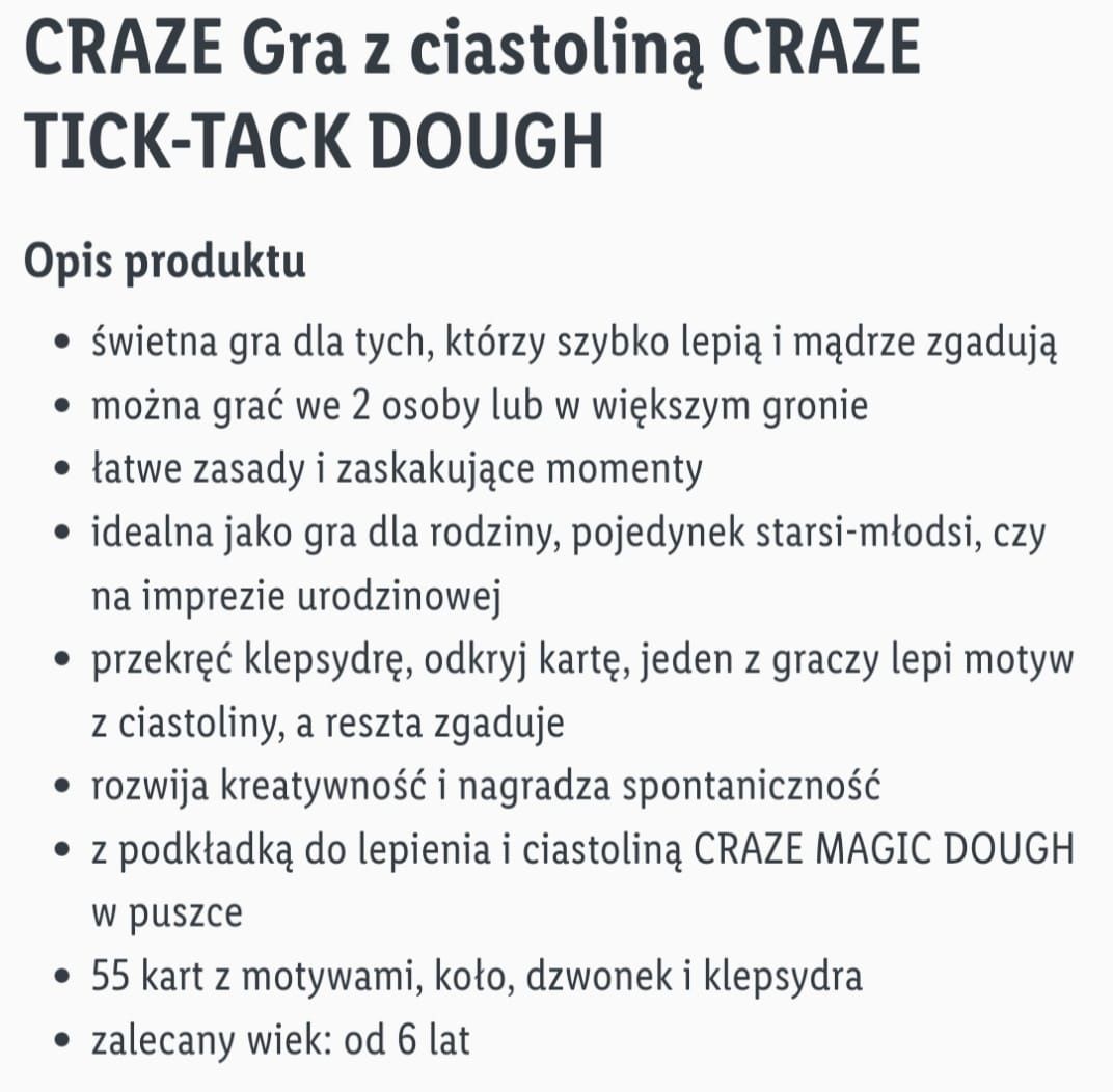 Gra z ciastolina Craze Tick - Tack Dough