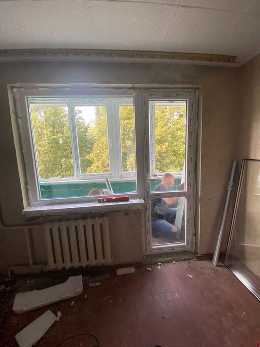 Балкон під ключ.Вікно на балкон.Балконни блок.Установка ЖИтомир
