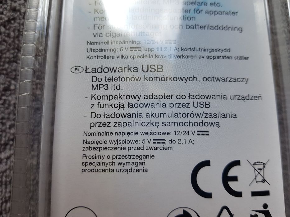 Nowa ładowarka samochodowa Exc micro 2xUSB dwa wejscia
