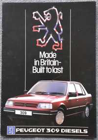 Prospekt Peugeot 309 Diesel rok 1986