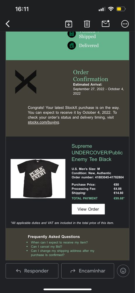 Supreme Public Enemy Tee