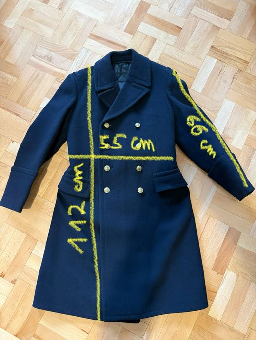 Płaszcz wełniany męski Marynarka Wojenna