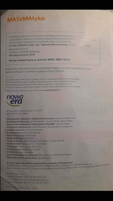 MATeMAtyka 1 Zakres podstawowy i rozszerzony Nowa Era