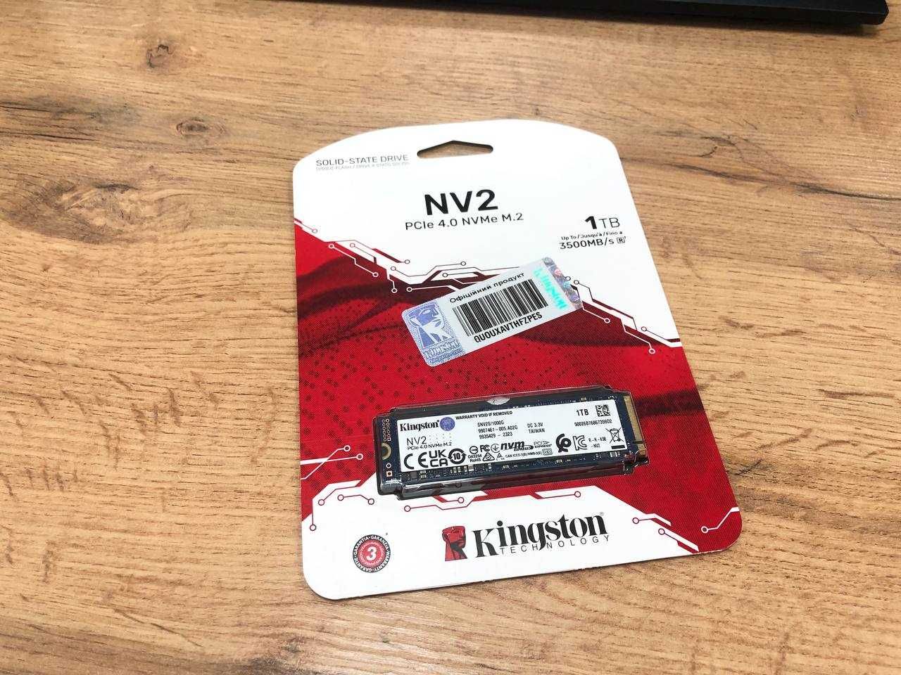 Швидкісні ССД накопичувачі m.2 NVMe 1TB Kingston NV2