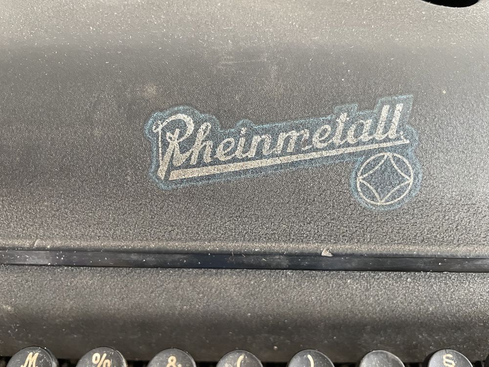 Maszyna do pisania Rheinmetall! Stara niemiecka czcionka