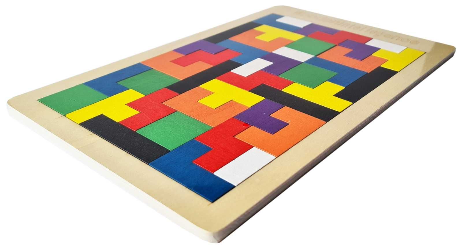 UKŁADANKA TETRIS Kolorowe Puzzle Klocki Drewniane Gra dla Dzieci